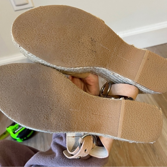 Dolce Vita Tan Leather Espadrille Platform Sandals Size 9 - Picture 9 of 10